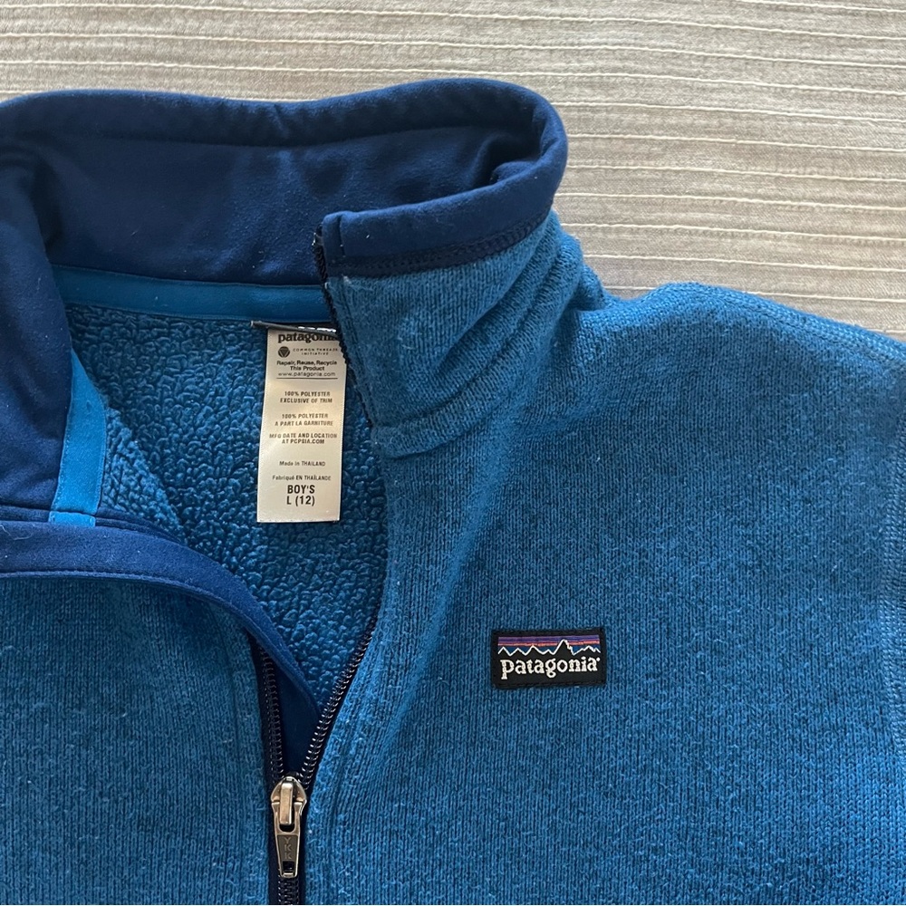 Patagonia Kids Better Sweater Jacket Size L Color Blue